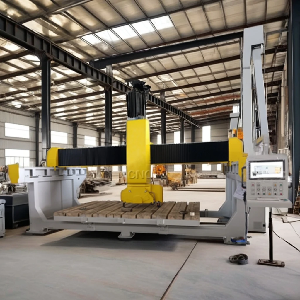 Multi Function Cnc 5 Axis Bridge Saw Machine Stone Cutting Machine 5 Axis 3D Cnc Machine For Marble