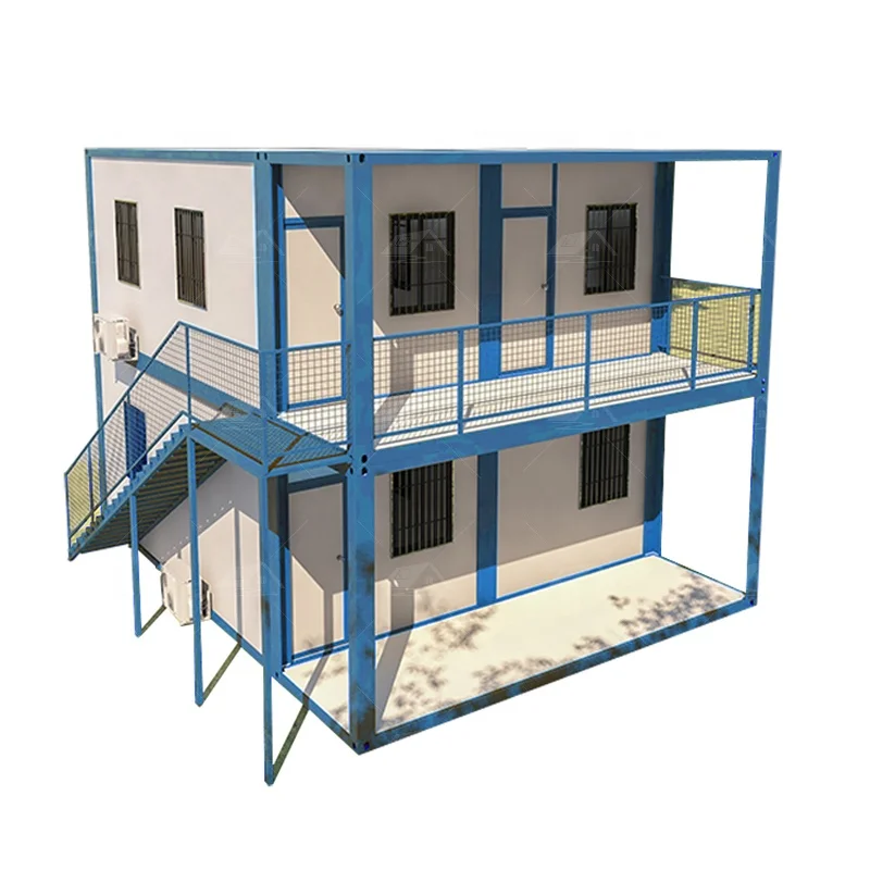 low prices prefab two storey duplex 20 foot container home insulation kit thailand panel house for classroom
