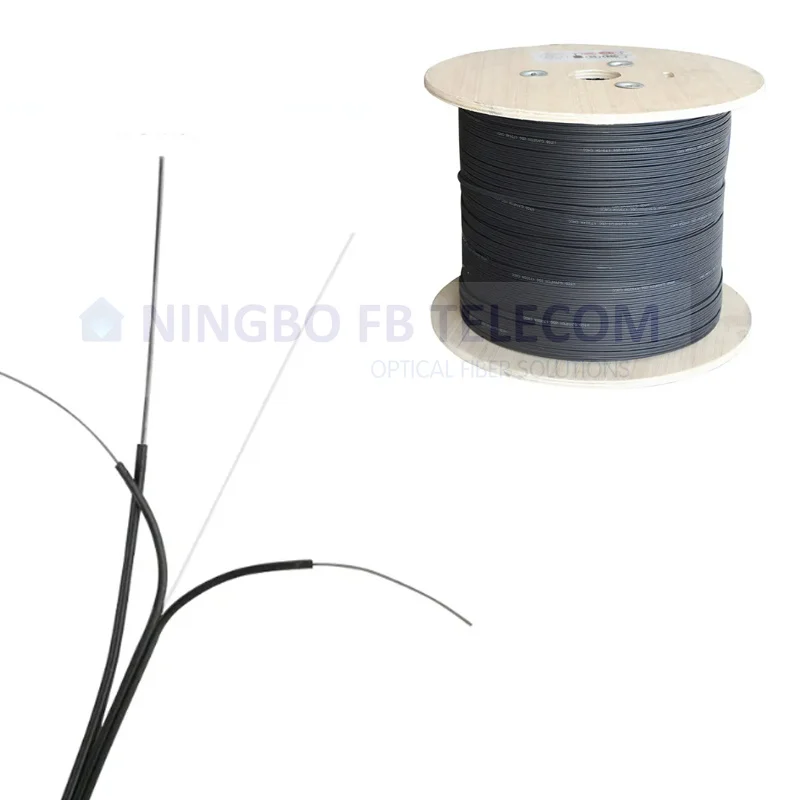 GJYXFCH Single mode OS2 1 core fiber optic FTTH drop cable outdoor flat cable drop fibra optica