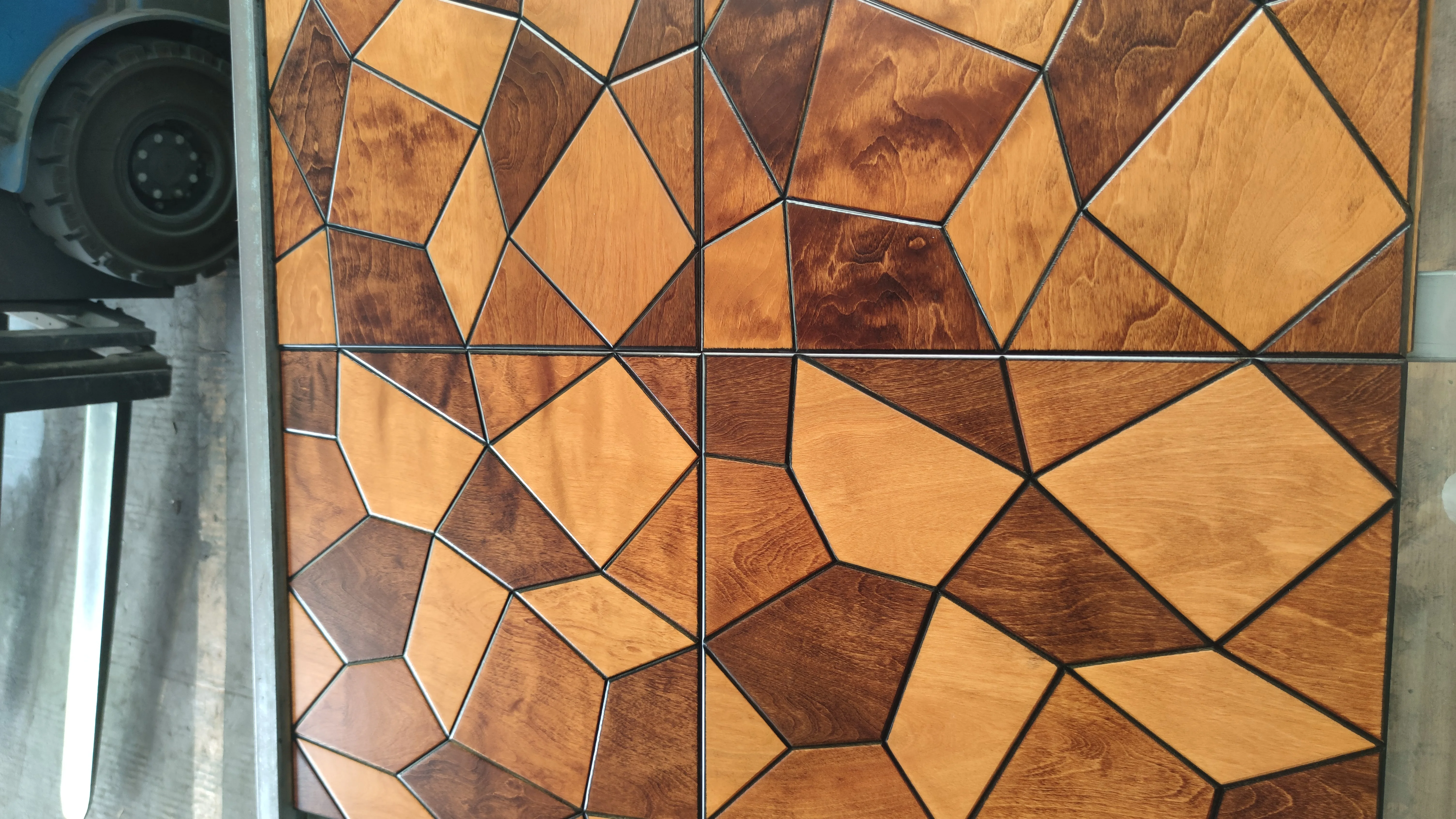 Natural Color Birch Wood Art Parquet Engineered Wood Flooring