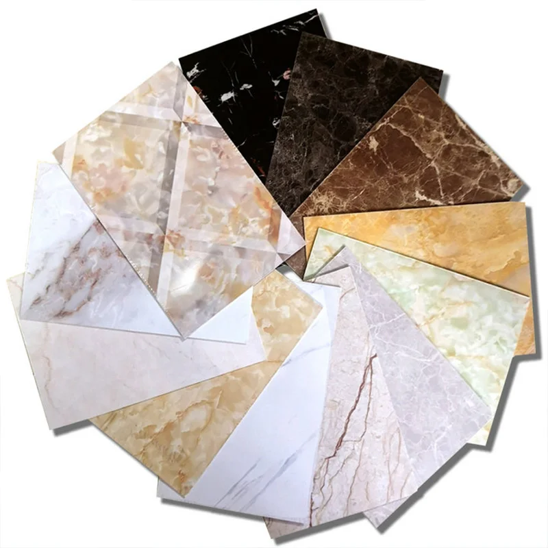 Factory price custom High gloss marble uv sheet 1220*2440*3mm  PVC board Waterproof   panel for interior decoration