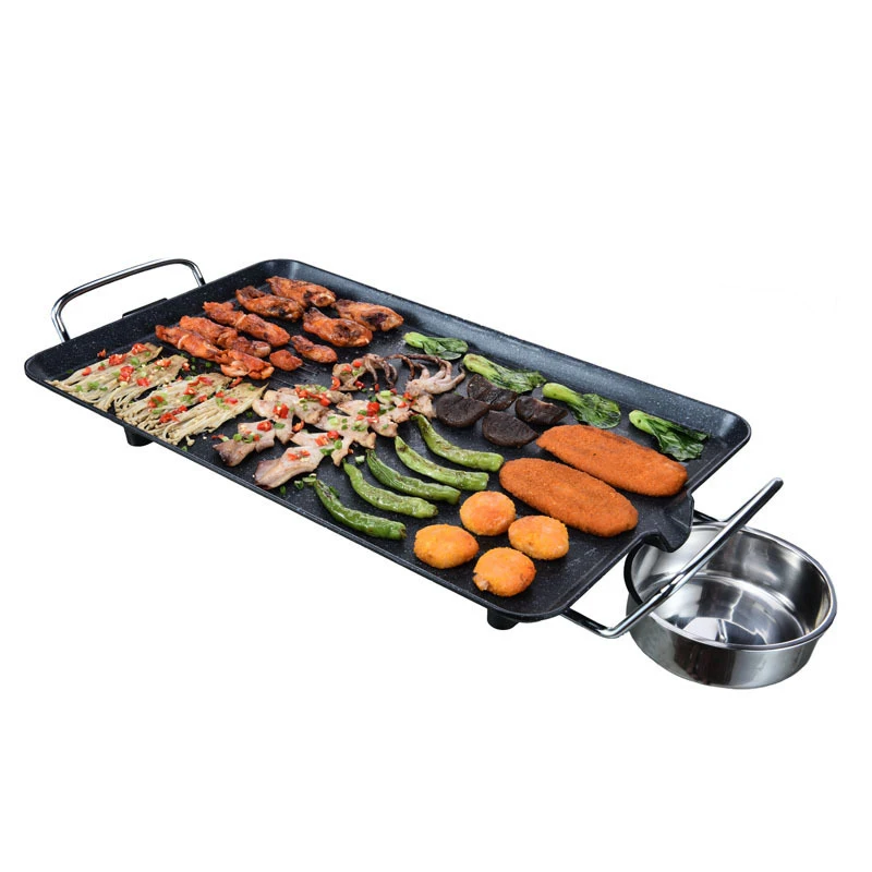 Oil receiving slot electric bbq grill enough big fast convenient cooking experience bbq grills outdoor chicken grill machine
