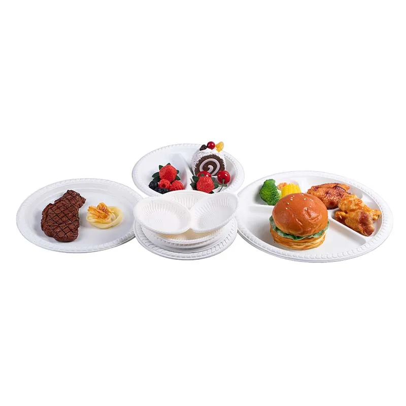 Biosano For Wedding Set With Lid Party Elegant Dinner Plate White Wholesale Birthday Disposable Plastic Plates & Bowls And Cups