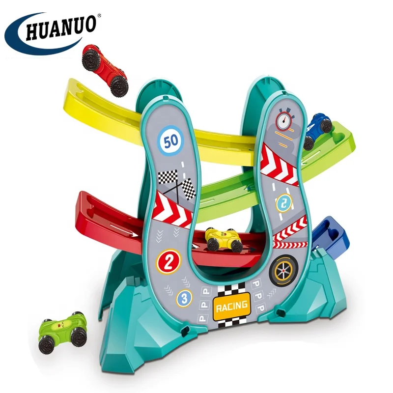 Популярные 3-х слойные мини гоночный автомобиль игрушки трек гоночного автомобиля пандусы для детей ясельного возраста