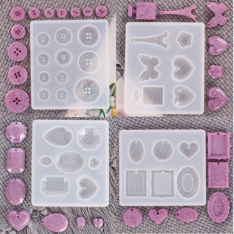 Early Riser Pendant resin silicone mold DIY transparent UV resin liquid silicone combination mold for DIY making