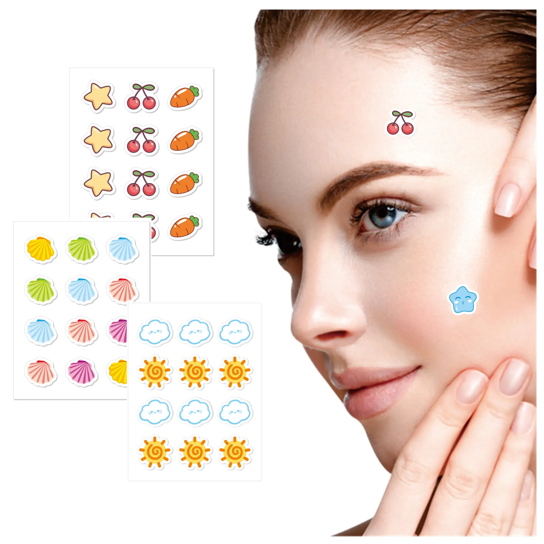 In stock Wholesale Price Printed Acne Pimple Master Patch Acne Absorbing Cover Waterproof Hydrocolloid Pimple Acne Patch