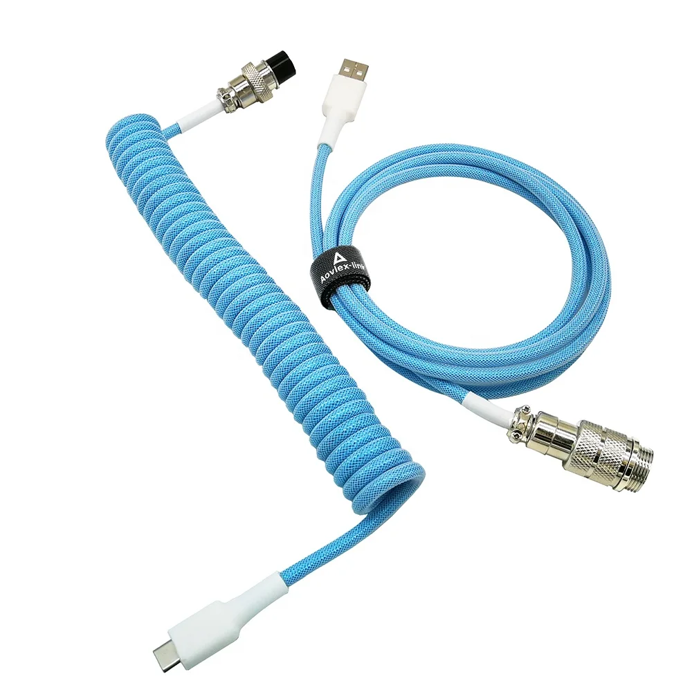  USB-кабель для клавиатуры Techflex кабель механической типа C двойной втулка Спиральный USB
