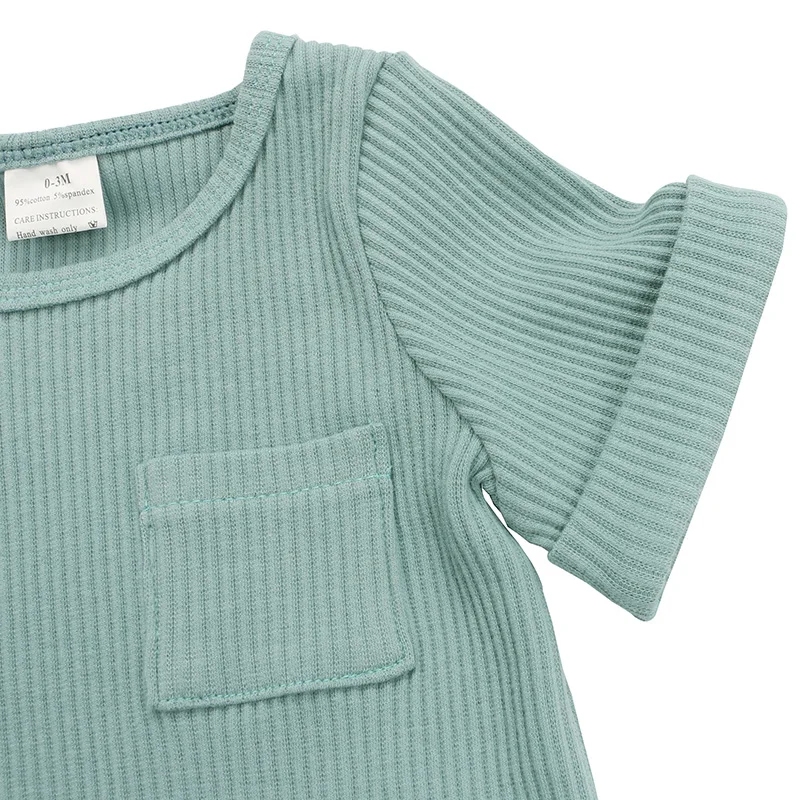
New summer kids clothing boutique baby clothes top short sleeve ribbed boy shirts 