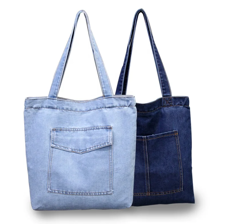Hot Selling denim bag light weight soft denim tote  Bags