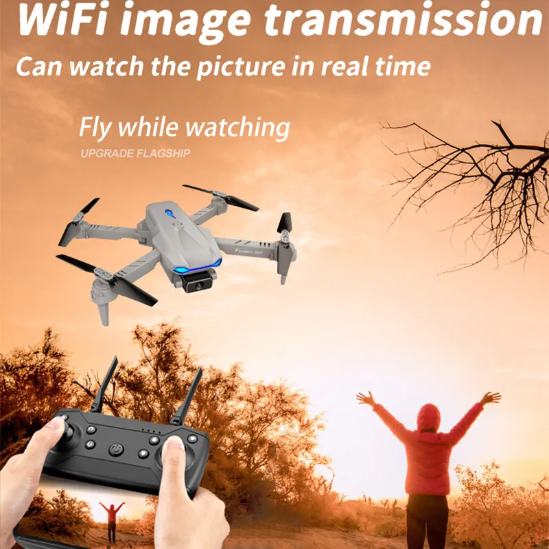 Rc Mini Drone 4k Profesional Dual Camera Fpv Drones With Camera Helicopters Quadcopter Toys Drone