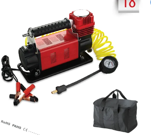300LSH/MIN Heavy-Duty 12V/24V Cabled Tire Compressor with Double Cylinders car air compressor car inflator  tyre inflator