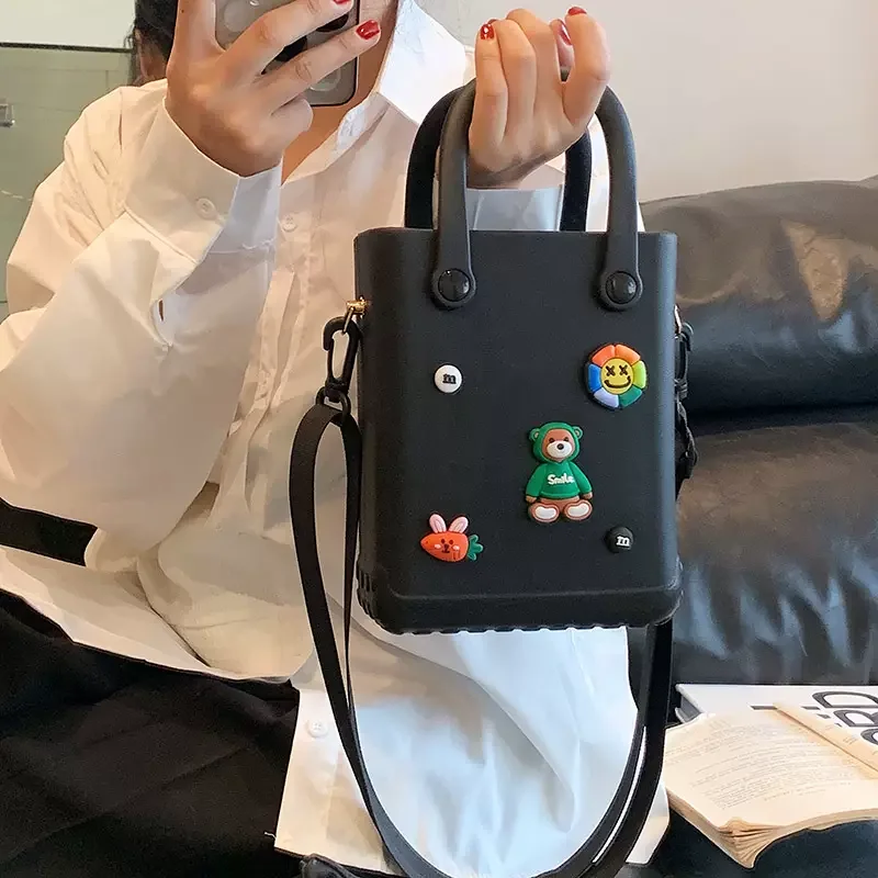 2023 Best Selling DIY Small Waterproof Washable handbags Tote shoulder bag DIY bogg beach bags for women