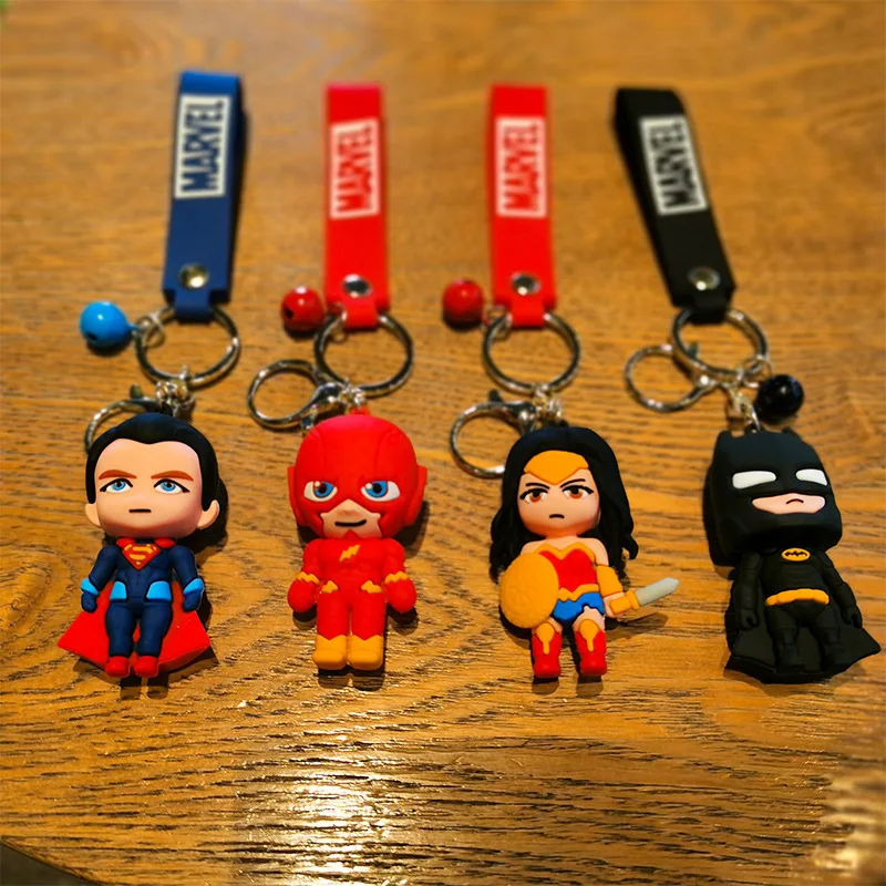 Новый брелок Marvel Аниме Фигурки кукла Мстители мультфильм милый ключ аниме кулон