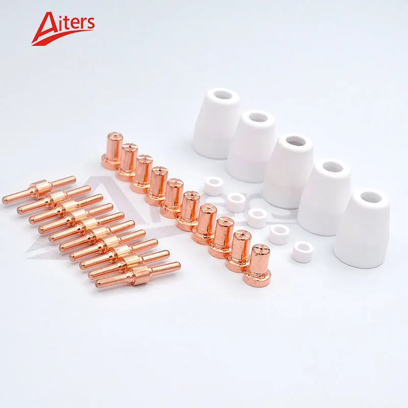 Plasma PT31 Cutting Torch nozzle and electrode 30Pcs LG40 Kit Accessories PT31Plasma Electrodes Nozzles Shield Cup consumables