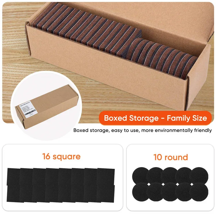 Wood Furniture Floor Protectors Self Adhesive Anti Skid Furniture Pads Non Slip Rubber Furniture Grippers