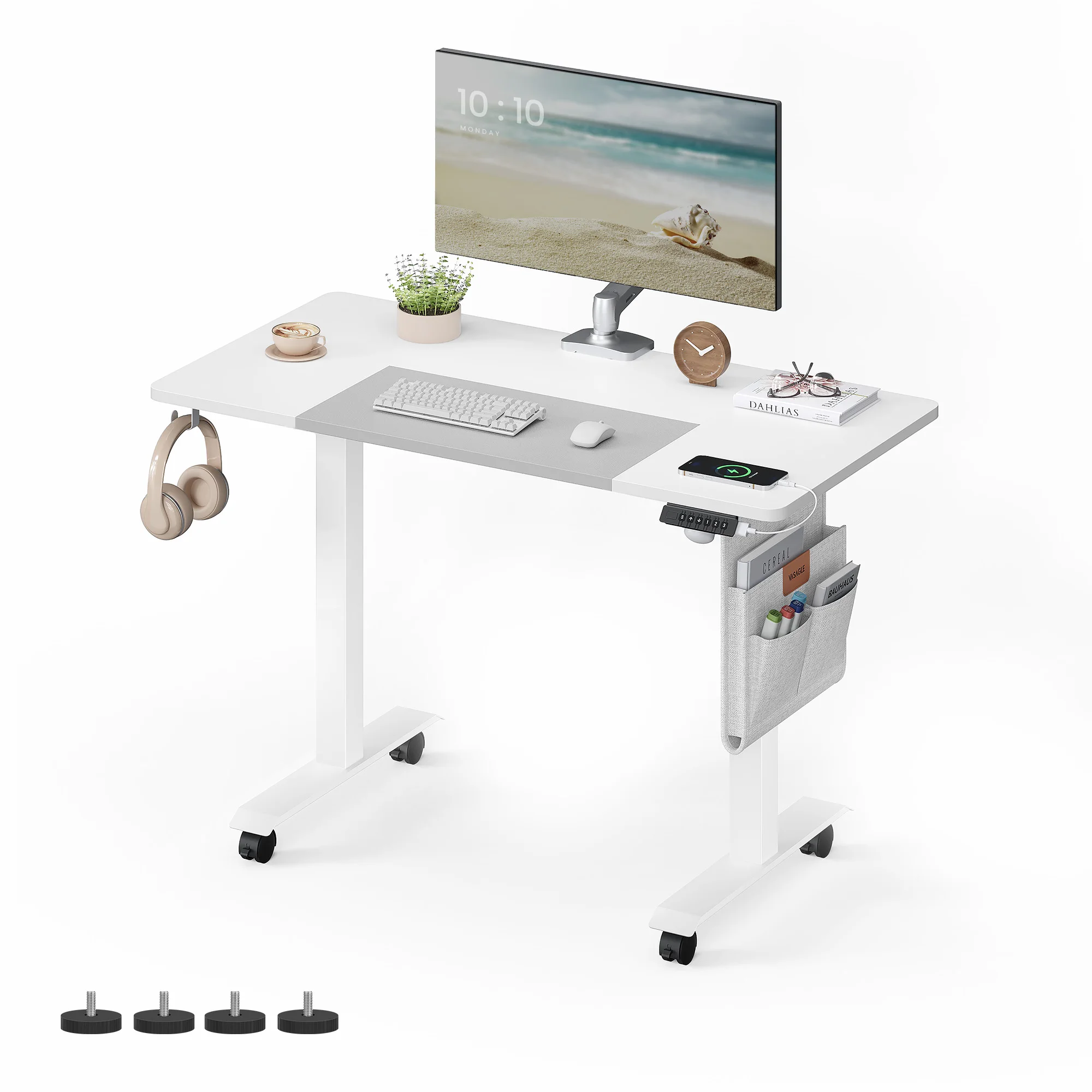 VASAGLE single Motor Standing Desk Adjustable Height 720-1200mm Electric Standing Desk for Home Office