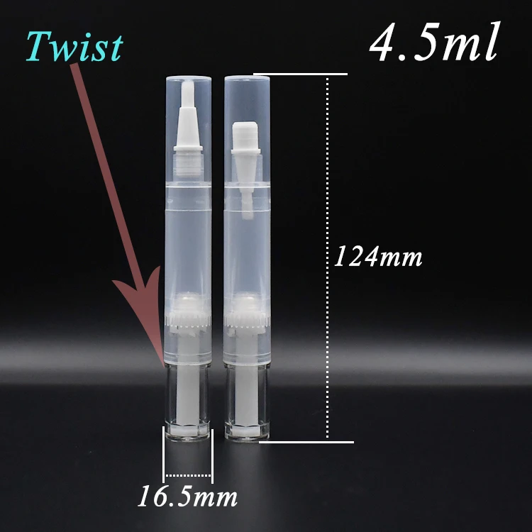4.5ml Plastic PP Refinish Repair Car,Furniture Paint Twist Pen Touch up paint twist pen Bottles Containers With Brush Tip