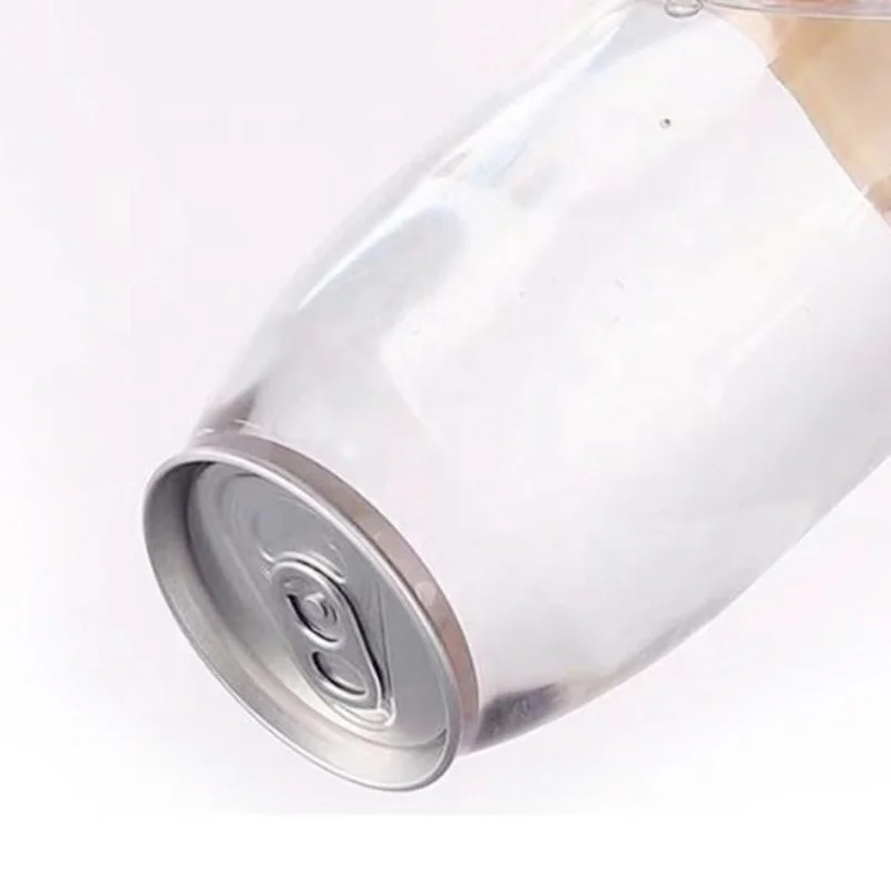 E202 Metal Soda Bottle Easy Open Lid with Ring Full Open Lids Plastic PE Can Cover