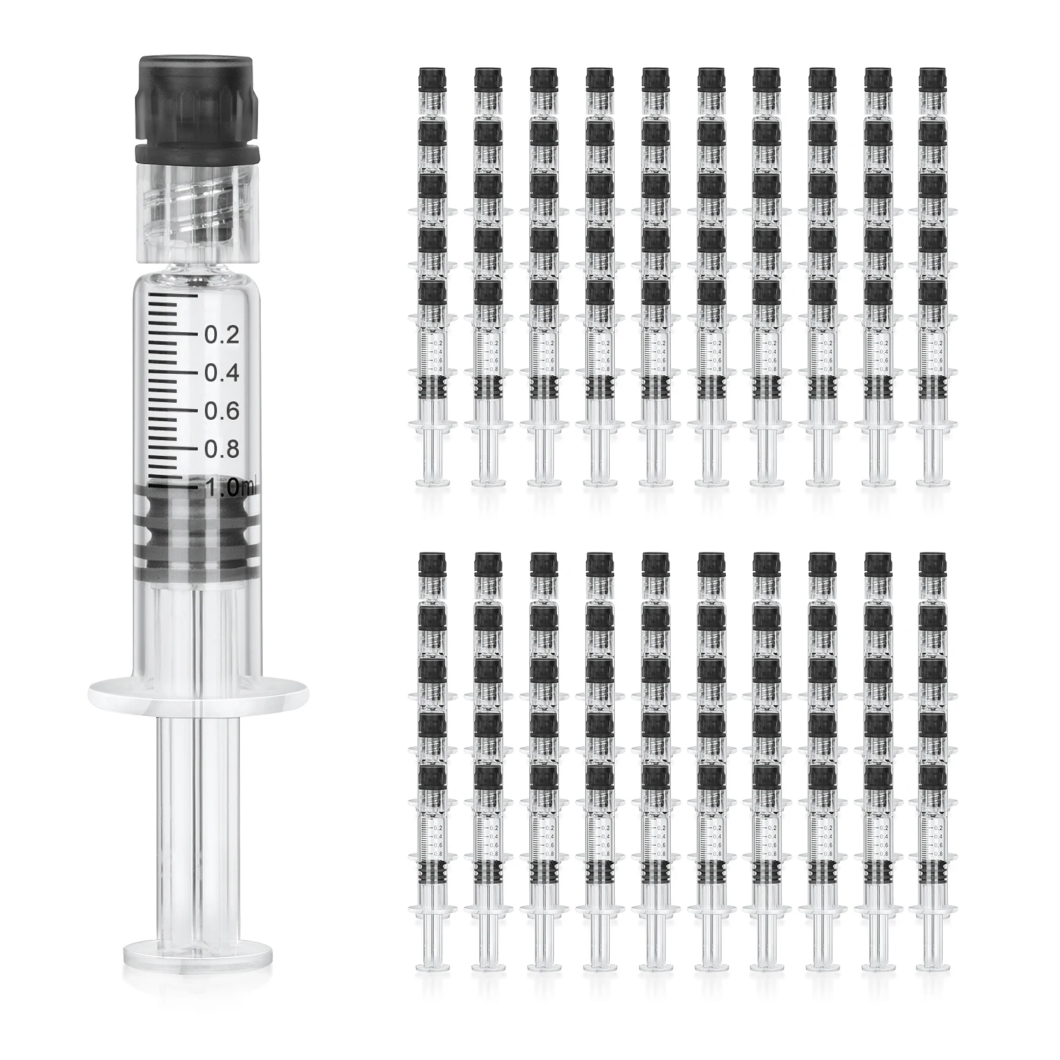 
1ml Glass Syringe lucer lock 100 pcs box ready to shp in USA 
