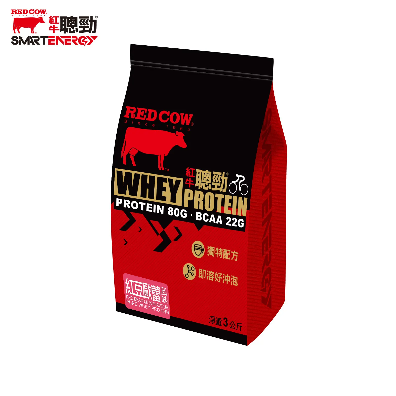 
Factory supply best price whey protein powder Red Bean Milk Flavour 3kg 