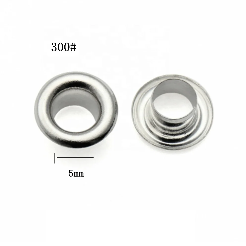 Завод-Производитель 5 мм 300 # никелированный Серебряный изготовление размеров под заказ логотип обуви толстовки втулка металлические кольца для одежды вешалка для одежды