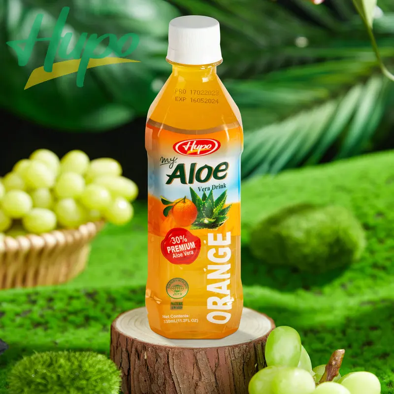 16.9 Fl Oz HUPO Fresh Juice Aloe Vera Drink Manufacturer Directory 500ml Bottle Aloe Vera Juice with Pulp