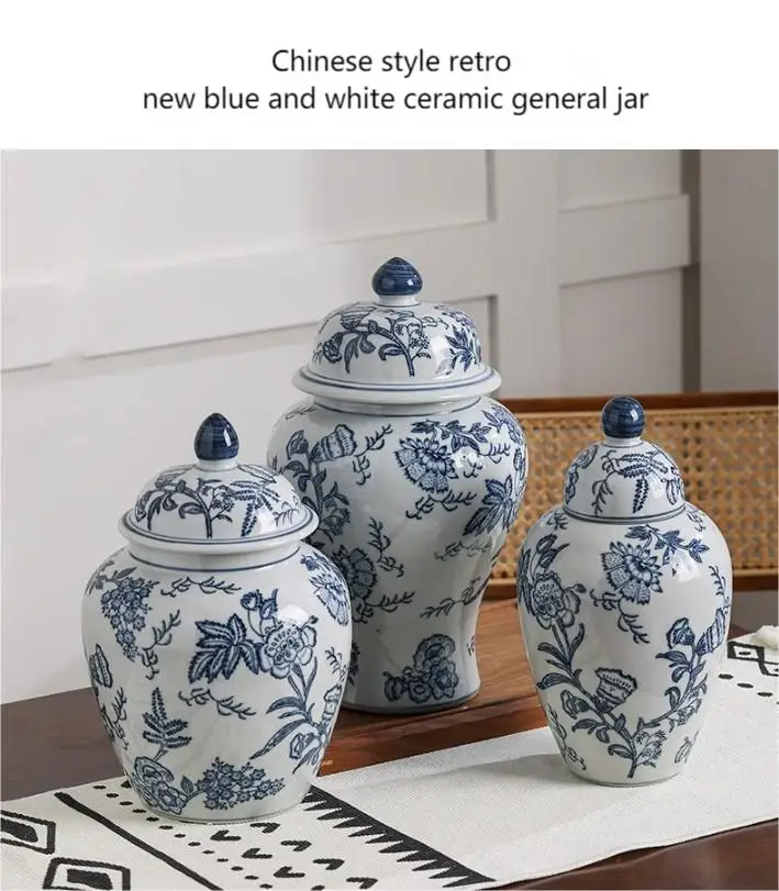 Chinese Factory Cheap Storage Jar Ornaments Jar Vase Large White Ceramic Ginger Jar