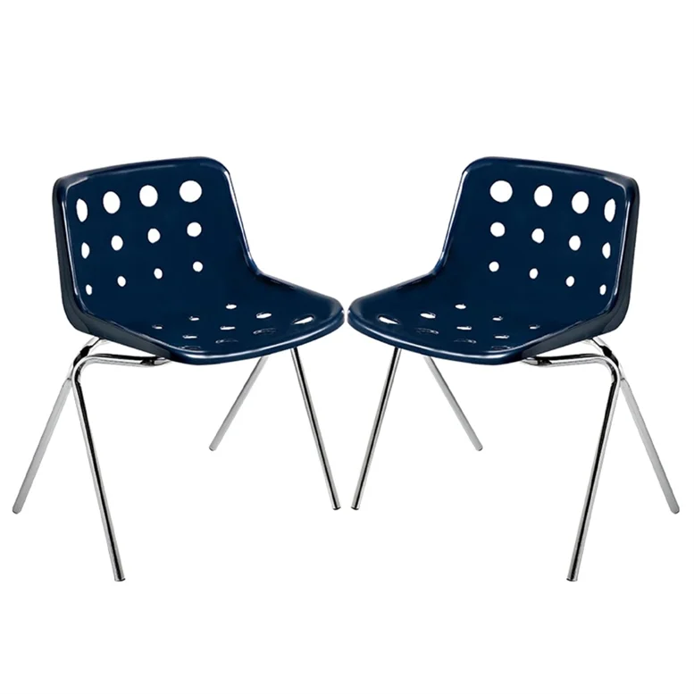 Korea ins cheese chair medieval furniture hollow hole backrest chair metal leg modern dining room chairs