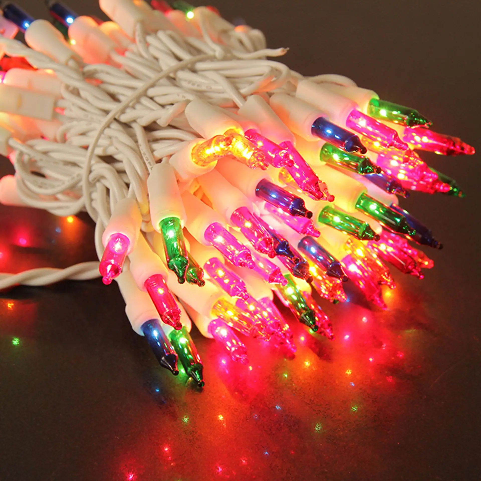 Colorful Christmas Lights Outdoor Waterproof 100 Led Clear Colors 110v Connectable Incandescent Mini Led String Lights Christmas