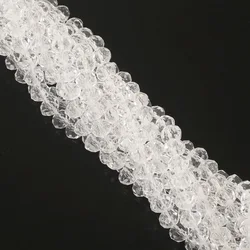 2mm 3mm 4mm 6mm 8mm Rondelle Austria Crystal Beads Faceted Glass Beads Loose Spacer Beads For DIY Bracelet Jewelry Making