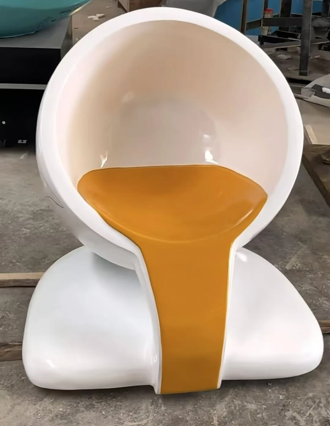 fiberglass decorative sculptures coffee cup sculpture electroplating fiberglass  ornaments for home decoration