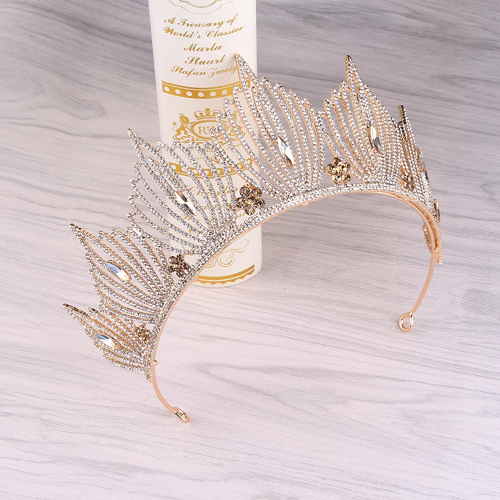 Manufacturers wholesale Hair accessories accessory jewelry glitter wedding bridal headpiece real diamond crowns and tiaras