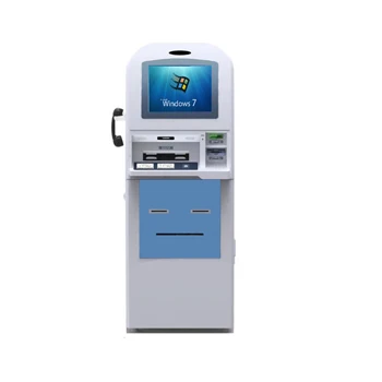 Super slim hot sales 21.5 inch lobby standing alone Card dispenser Kiosk  with Credit card reader