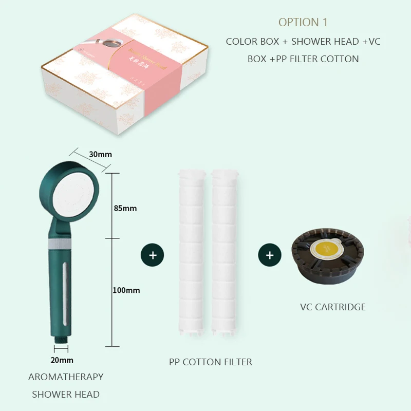 Supercharging Water Saving Ionic Filter Hand Held ABS Shower Head Dechlorination Filter Bathroom Shower Set