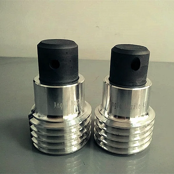 Boron carbide coarse thread long venturi sandblasting nozzle with aluminum Jacket