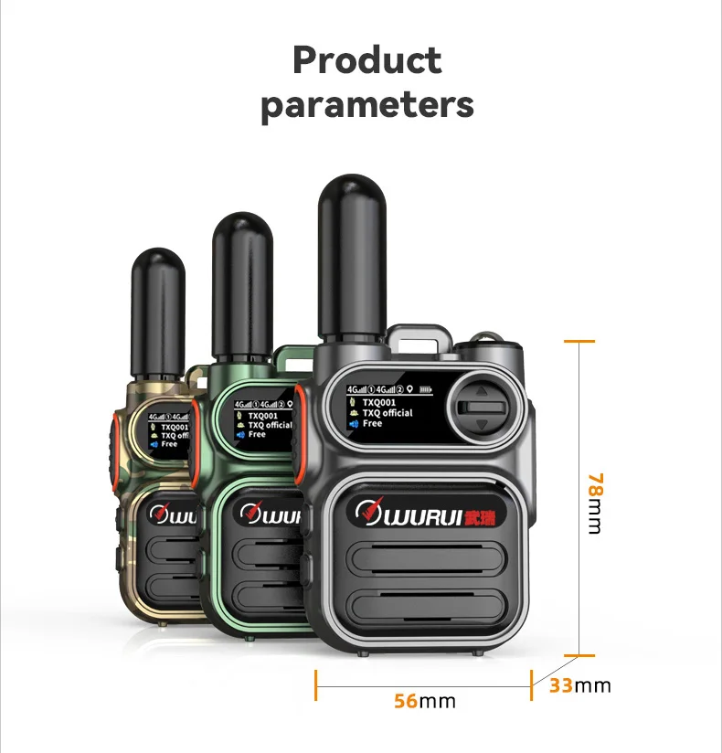 Rechargeable long-distance bidirectional wireless Woki Tokike handheld professional intercom transceiver