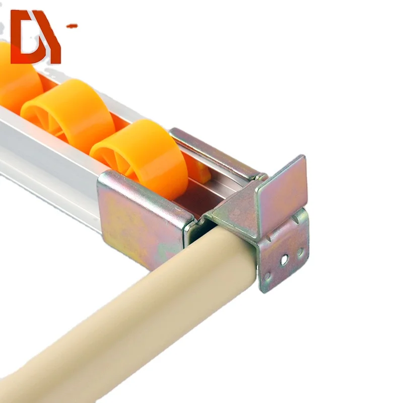 DIYA 4433 Aluminum Alloy Frame Type Plastic Roller Skate Wheel Conveyor Track
