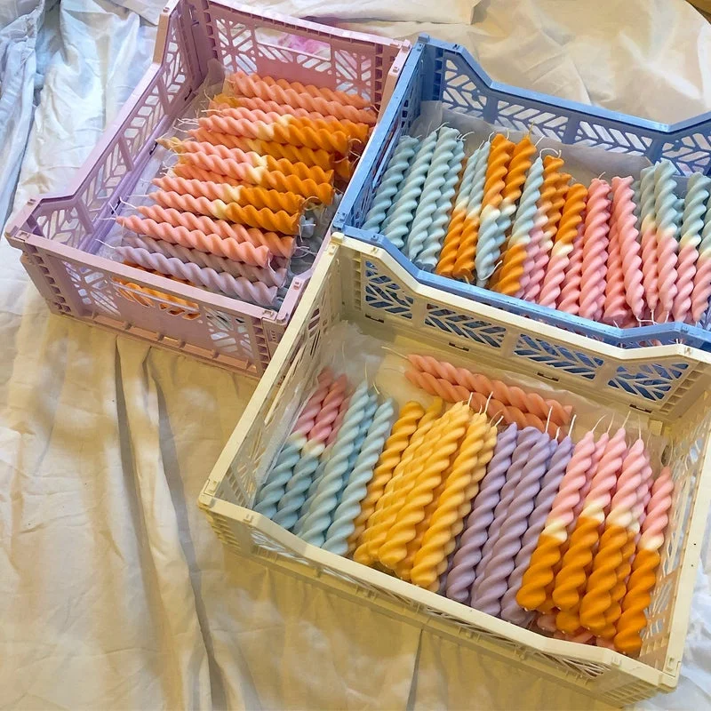 Twisted Candle  DIY Long Rotary Spiral Twist Rod Wax dinner decorative Candle