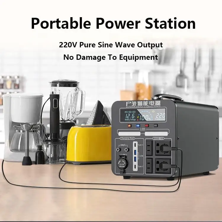 1500 watt 2000 watt camping portable power supply 2000w home outdoor power station solar generator for household outdoor