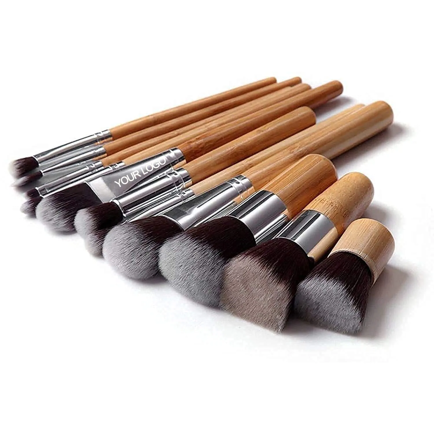 Bamboo professional Cosmetic Makeup Brushes 11pcs Makeup Brush Set Vegan with makeup brushes set Hypoallergenic