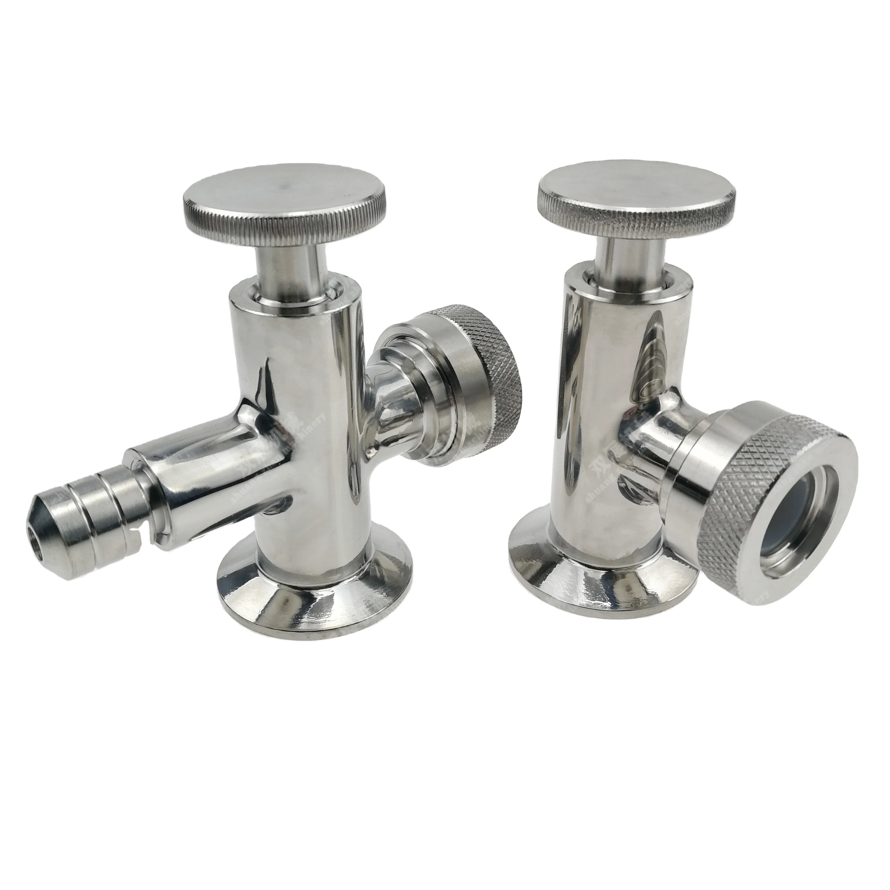 Sanitary Stainless Steel 304 with Tri Clamp Fittings Sight Level Glass Gauge Upper Valve Kettle Sight Level Valves
