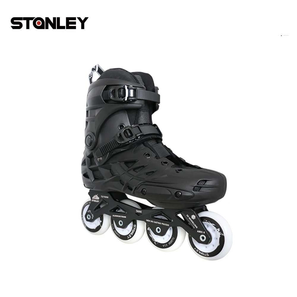 Wholesale Black Professional 4 Wheels Fitness Freestyle Slalom Skating Hard-shell Adult beginner Roller Inline Skates