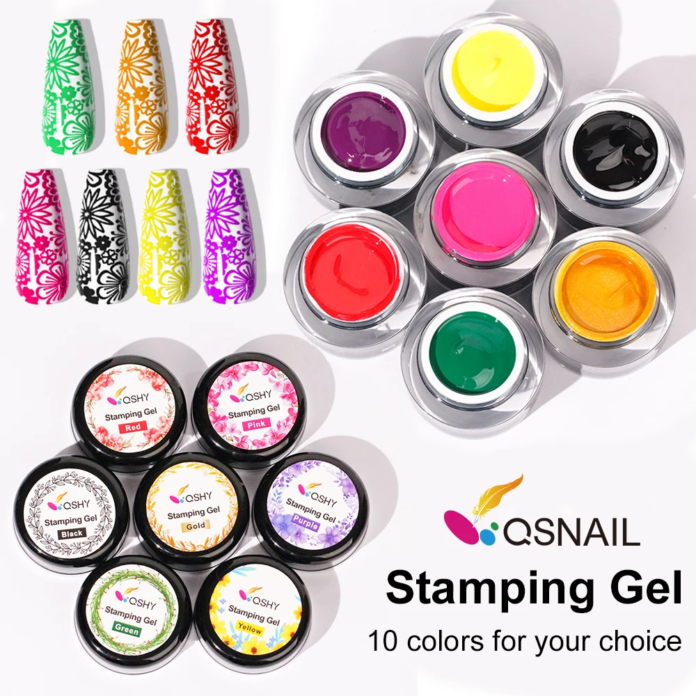 5G Nail Stamping Gel Polish Black Transfer Gel Soak Off Varnish Oil For Print Nail Art Stamp Plates Nail Stamping Gel