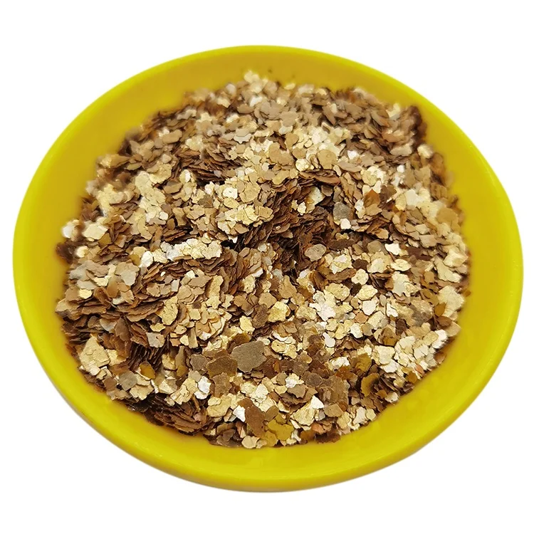 golden red flakes phlogopite mica