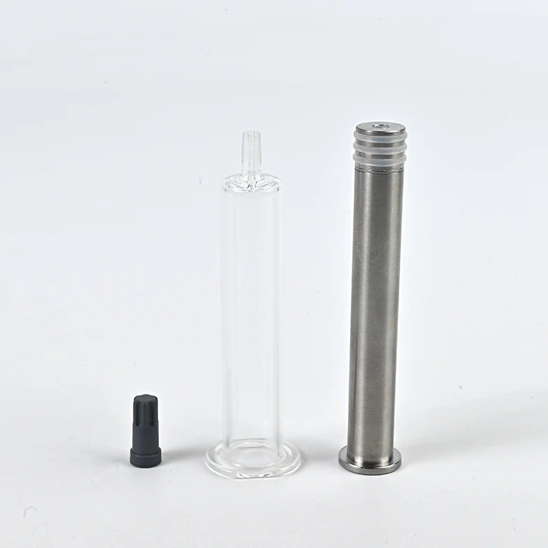 5ml 10ml prefilled glass syringe for distillate oil with metal plunger and stainless steel plunger