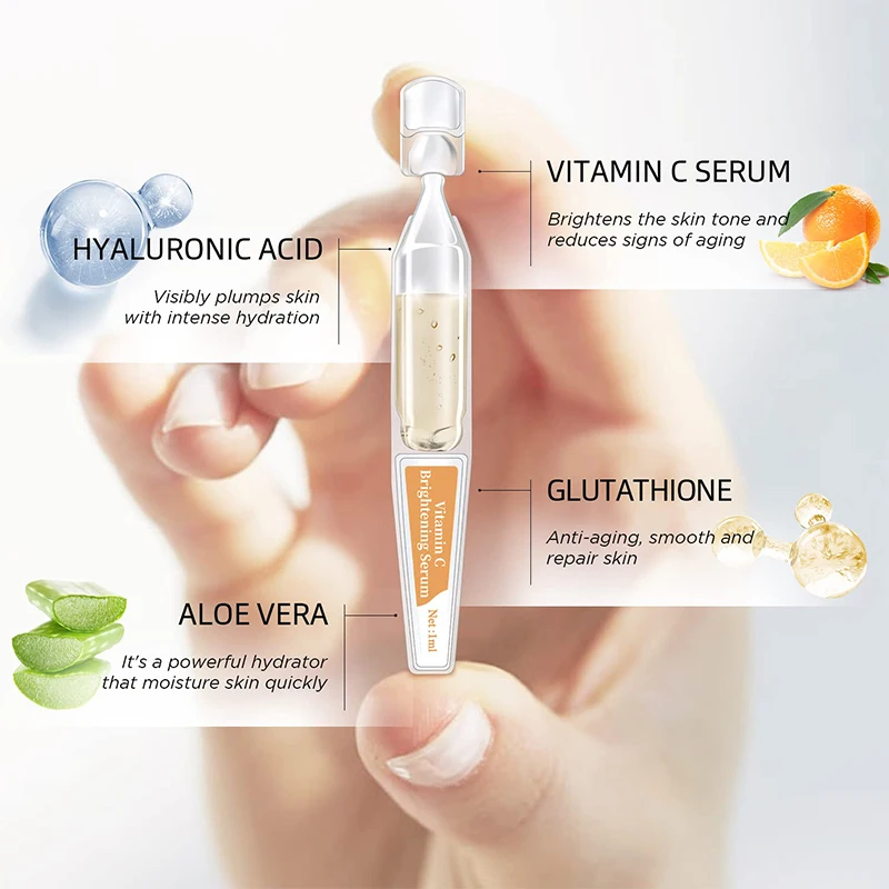 OEM сыворотка с витамином С гиалуроновая кислота органическое алоэ вера увлажняющее осветление средство для удаления темных пятен омолаживающее