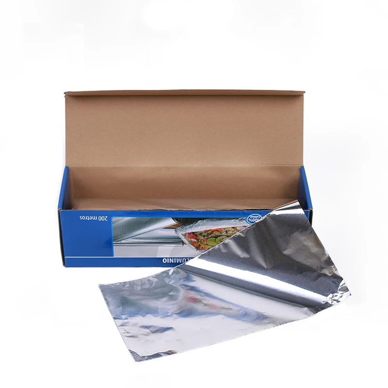 25 Microns Thick Heavy Duty Aluminum Foil 12 Inches by 500 Foot Long Roll for Food Service Industry