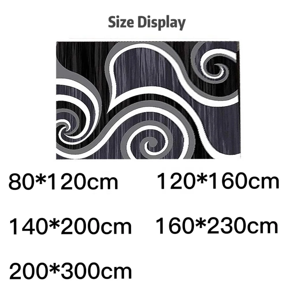  Shaggy Polyester 3d Printed Carpet for Living