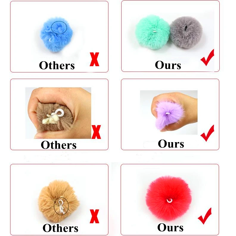 DIY Accessories New Fashion 8cm Fake Rabbit Fur Pompons Ball Pendant