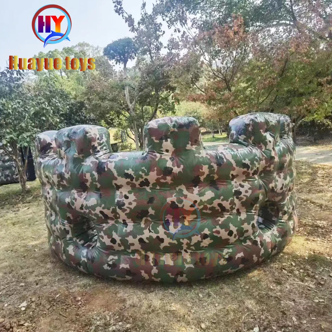 Unique Design New Sport Games Amazing Inflatable Paintball Bunker Gun Equipment for Sports Field